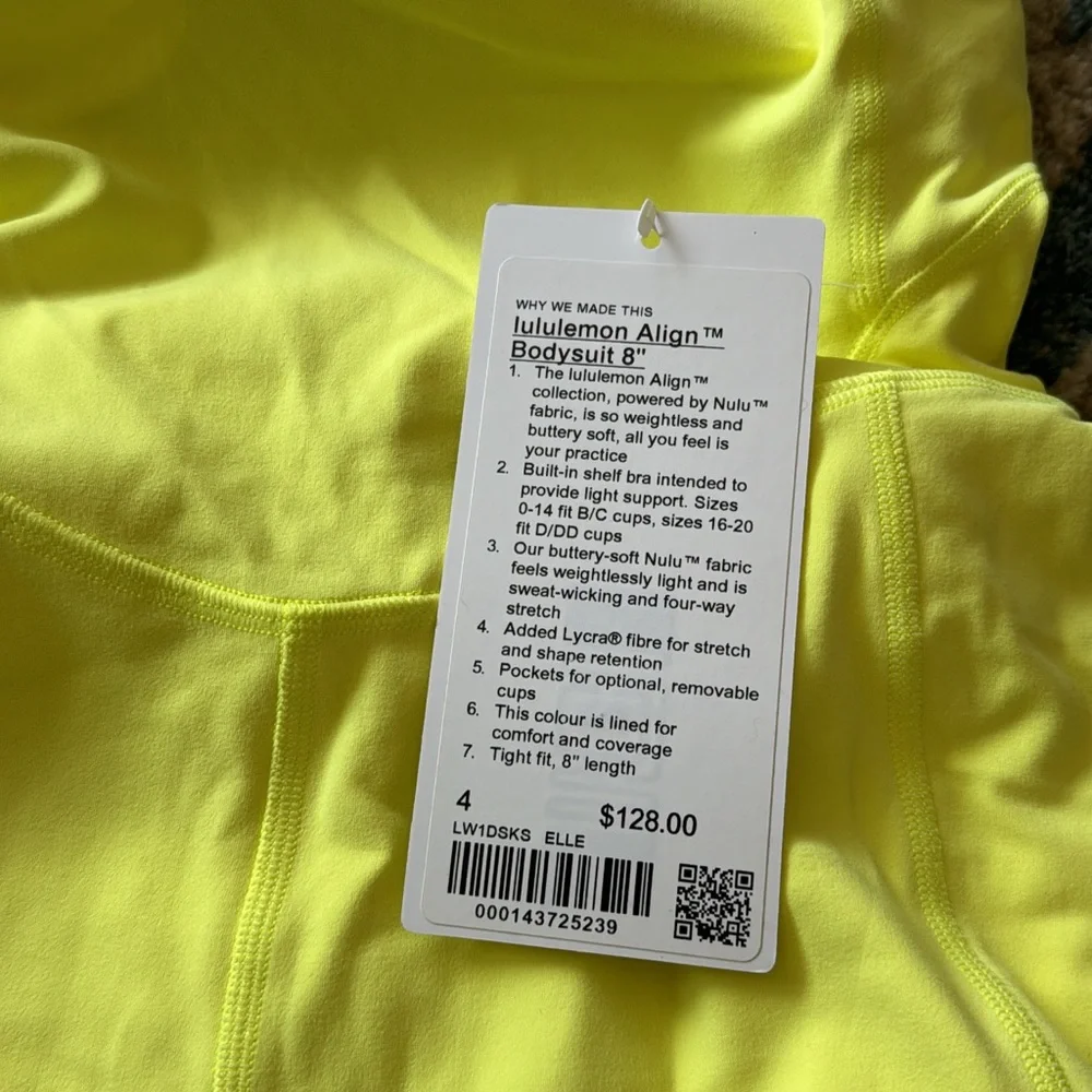 Lululemon bodysuit - highlighter yellow - Picture 2 of 2